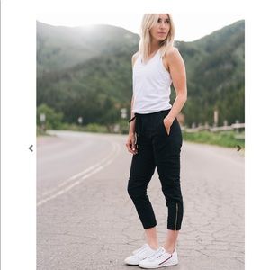 Zyia everywhere black zipper joggers